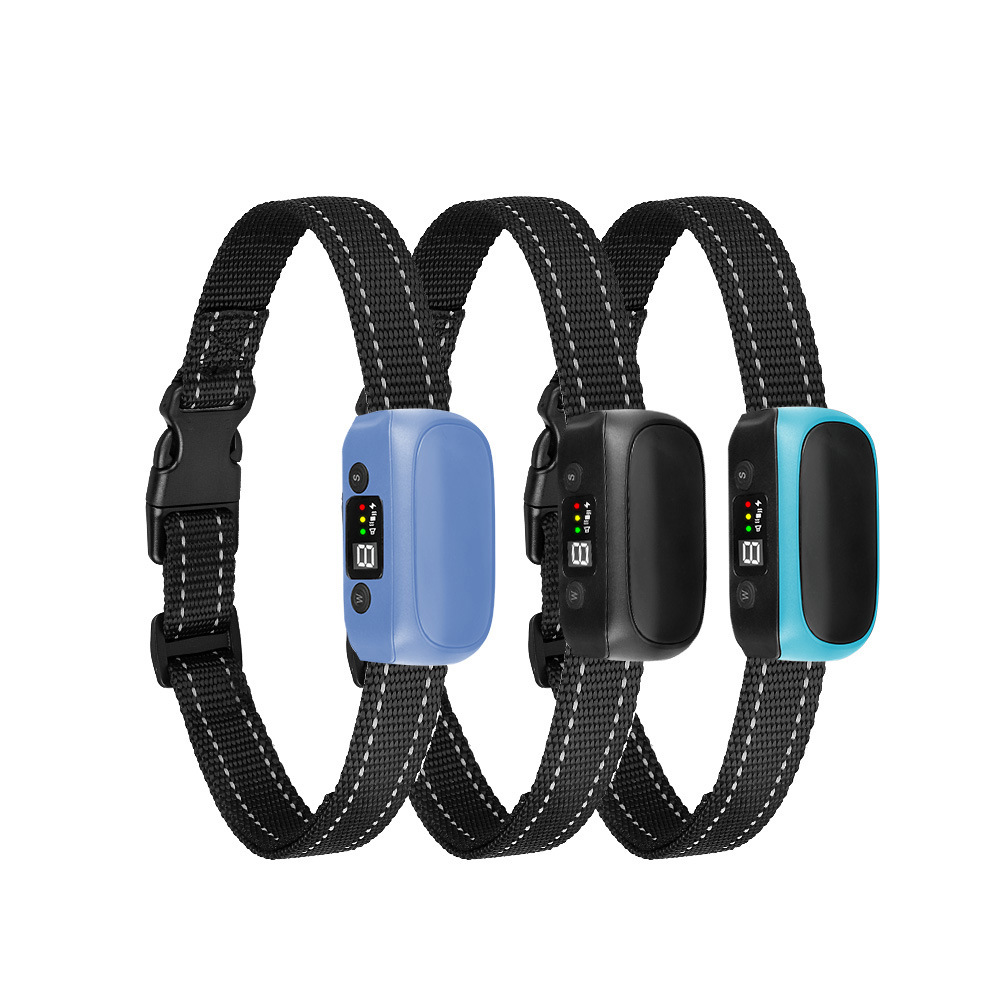 厂家批发止吠器LED屏充电防水自动狗狗电击振动声音防叫器止吠器