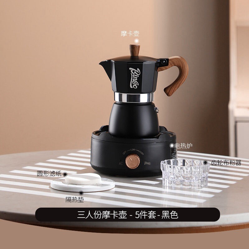 Cafetera Moka Italiana Doméstica de Aleación de Aluminio para Uso Doméstico