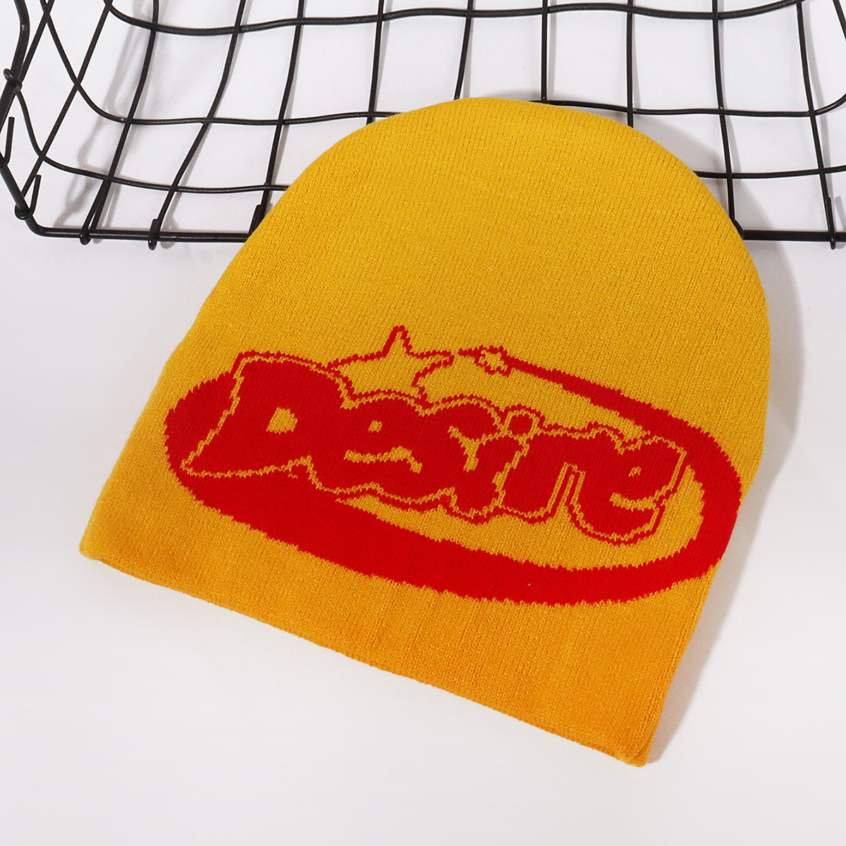 Unisex Jacquard Autumn And Winter Hat Desire Letter Knit Hat Warm Europe And The United States Men And Women The Same_voghion.com