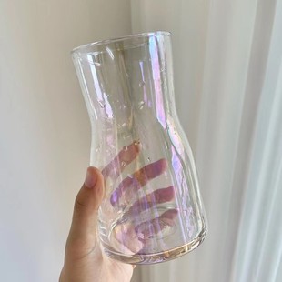 Simple ins electroplated magic glass vase transparent hydroponic vase table ornaments small vase wholesale