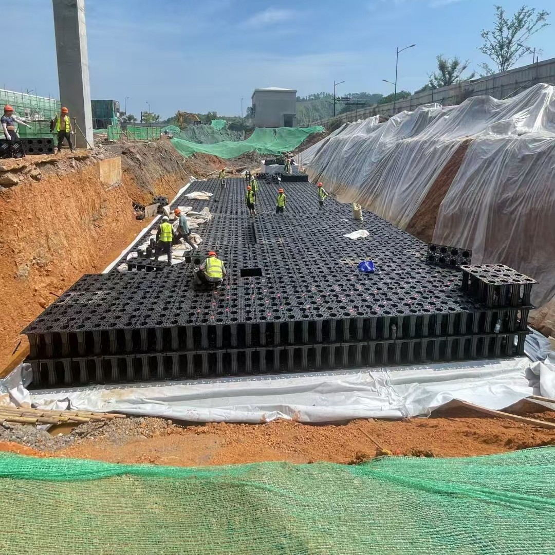 雨水收集水处理设备 海绵城市建设蓄水模块 PP塑料模块承载收集器