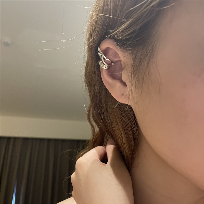 Wholesale Jewelry Retro Geometric Three-layer Spiral Ear Clip Nihaojewelry display picture 3