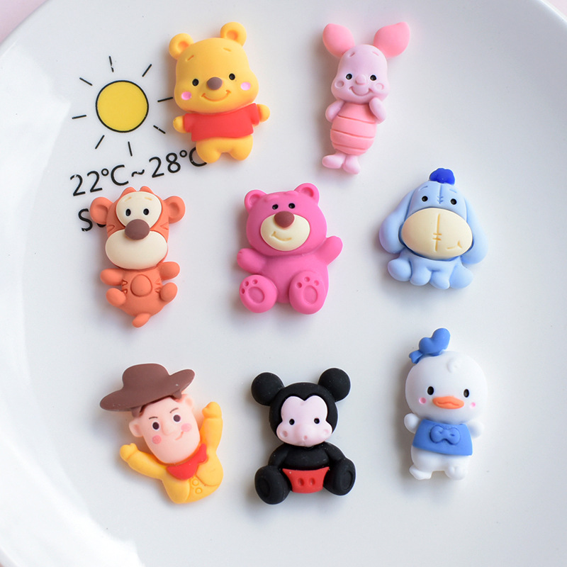 卡通可爱维尼熊草莓熊树脂配件手机壳发饰杯子鞋子diy配件p669