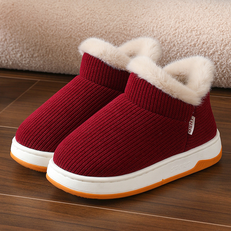 Cross-Border Warm Bags and Cotton Shoes for Women in Winter, Thick-Soled Anti-Slip Men's Indoor and Outdoor Wear for Couples, Home Foot-Warming Cotton Shoes