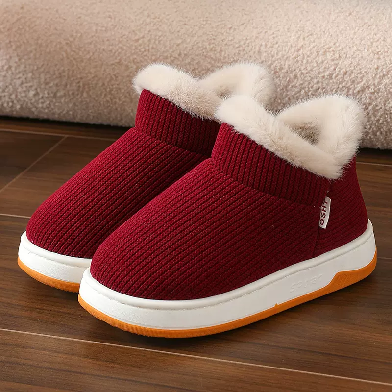 跨境保暖包跟棉鞋女冬季加绒厚底防滑男室内外穿情侣居家暖脚棉鞋