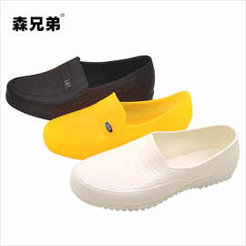 黄鞋工地【加厚】胶鞋水鞋防水雨鞋男款黄胶牛筋田泥防滑鞋建筑劳