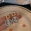 Blue small design earrings, simple and elegant design, wholesale