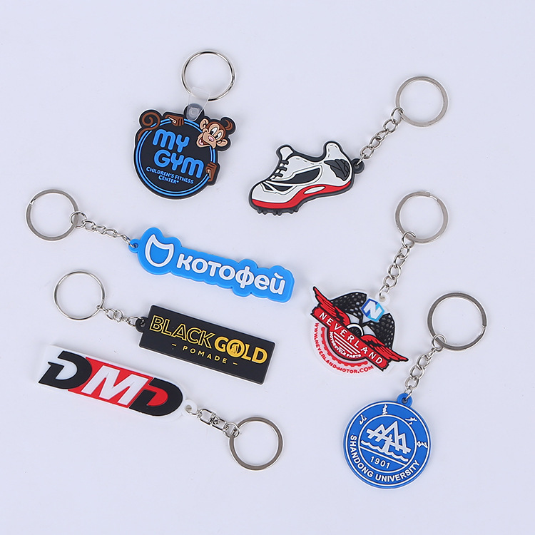 Customized Pvc Soft Rubber Keychain Car Keychain Pendant Advertising Keychain Custom Logo
