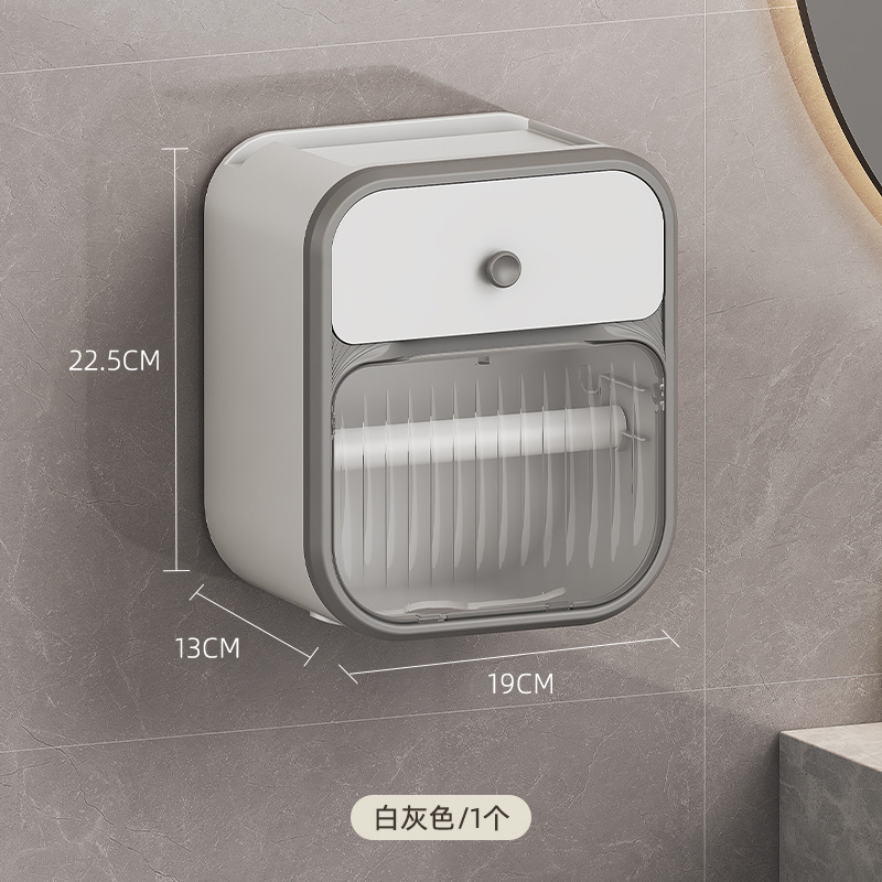 Caja de pañuelos de papel de rollo blanco