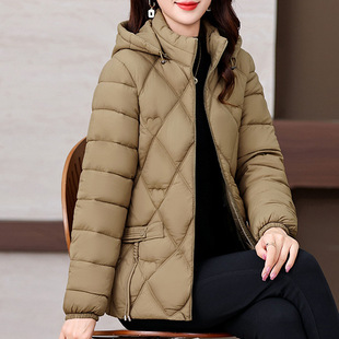 Hooded cotton-padded jacket women autumn and winter new fashion casual cotton-padded coat warm plus size winter loose