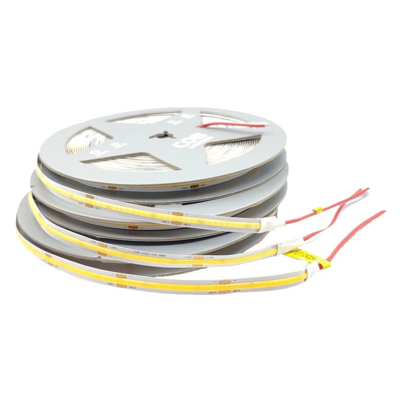 Светодиодная лента COB 12В 24В, 320 светодиодов, 480 светодиодов, 8 мм, цветопередаточность 95, белый свет, теплый свет, нейтральный свет, 2700К-3500К
