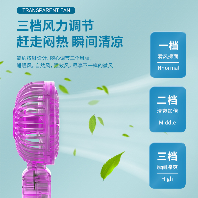 2025新型越境透明機甲扇風機3段屋外携帯扇風機台座小扇風機学生賞品|undefined