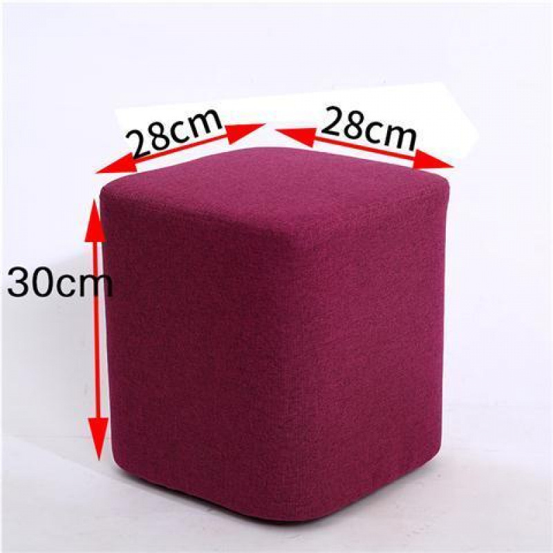 자주색 30cm 높이 사각 스툴 - 장인 정신으로 엄선
