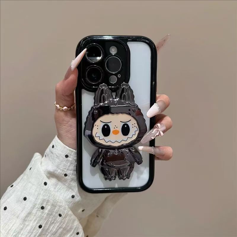 Labubu スタンドモデルは、Huawei mate60pro 携帯電話ケースに適しています。オールインクルーシブ pura70/nova12 Honor 落下防止|undefined