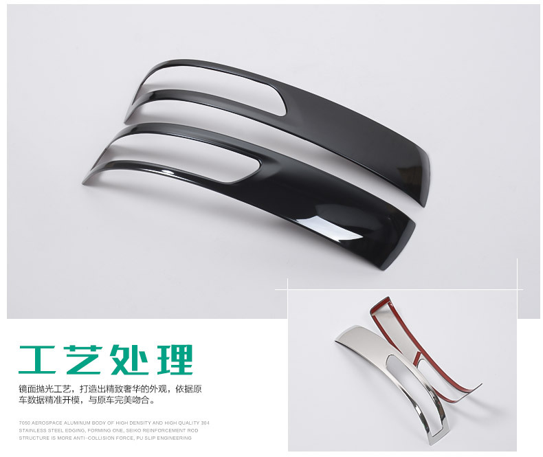 Dedicated to 08-20 Toyota Land Cruiser Rearview Mirror Cover LC200 Rear Mirror Trim Bright Strip Modification