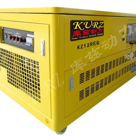 库兹KURZ 12kw低噪音汽油发电机厂家报价低油耗便携式380V220V