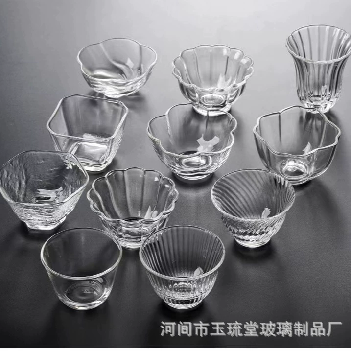 Japanese -style hammer tea cup heat -resistant glass cup small tea bowl Wenxiang fragrance cup single cup high -temperature kung fu tea set