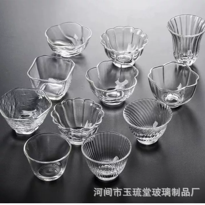 Japanese -style hammer tea cup heat -resistant glass cup small tea bowl Wenxiang fragrance cup single cup high -temperature kung fu tea set