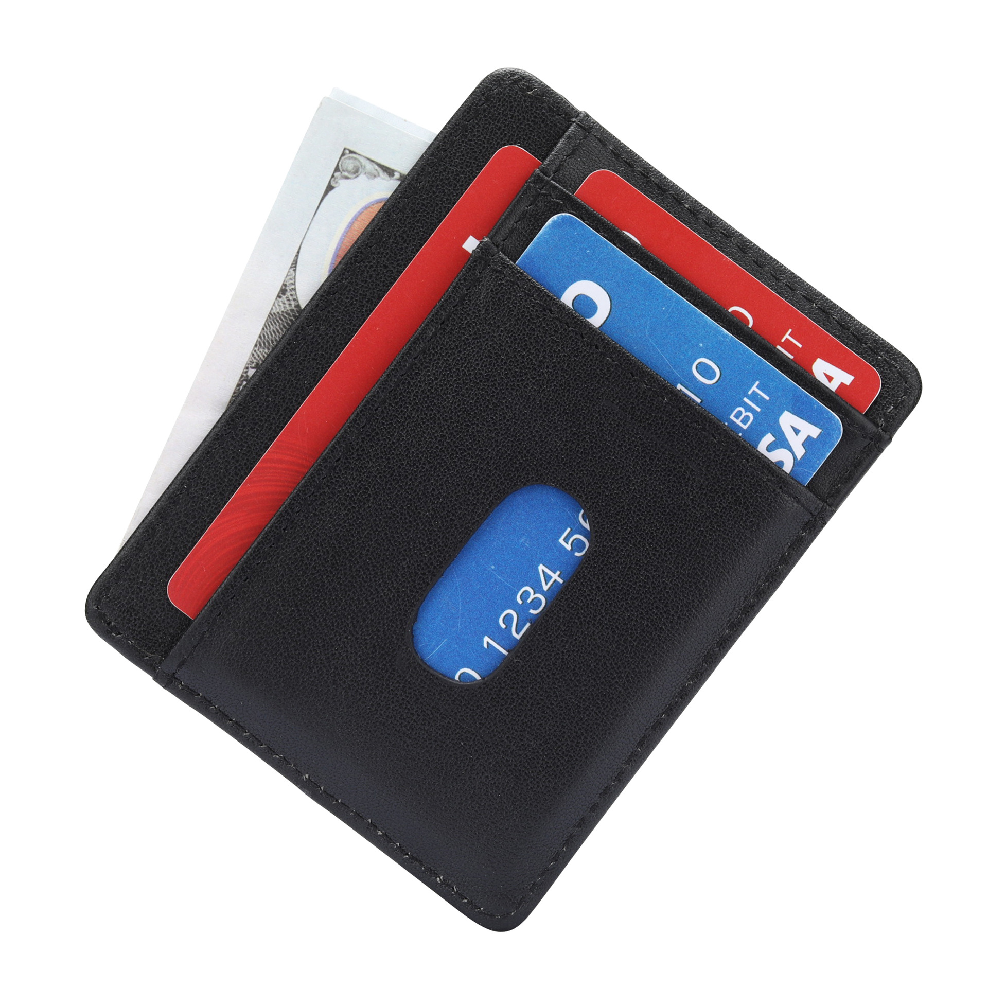 Cartera de hombre ligera transfronteriza de alto nivel multi-tarjeta anti-magnetizado cartera de cuero anti-robo cepillo de control de acceso bolsa de tarjetas