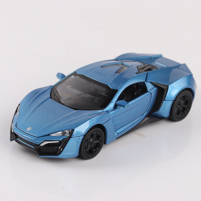 Modelo de coche de aleación Jianyuan 1:32 Laiken coche deportivo Tire hacia atrás con sonido y Luz Juguetes coche deportivo música modelo decoración colección