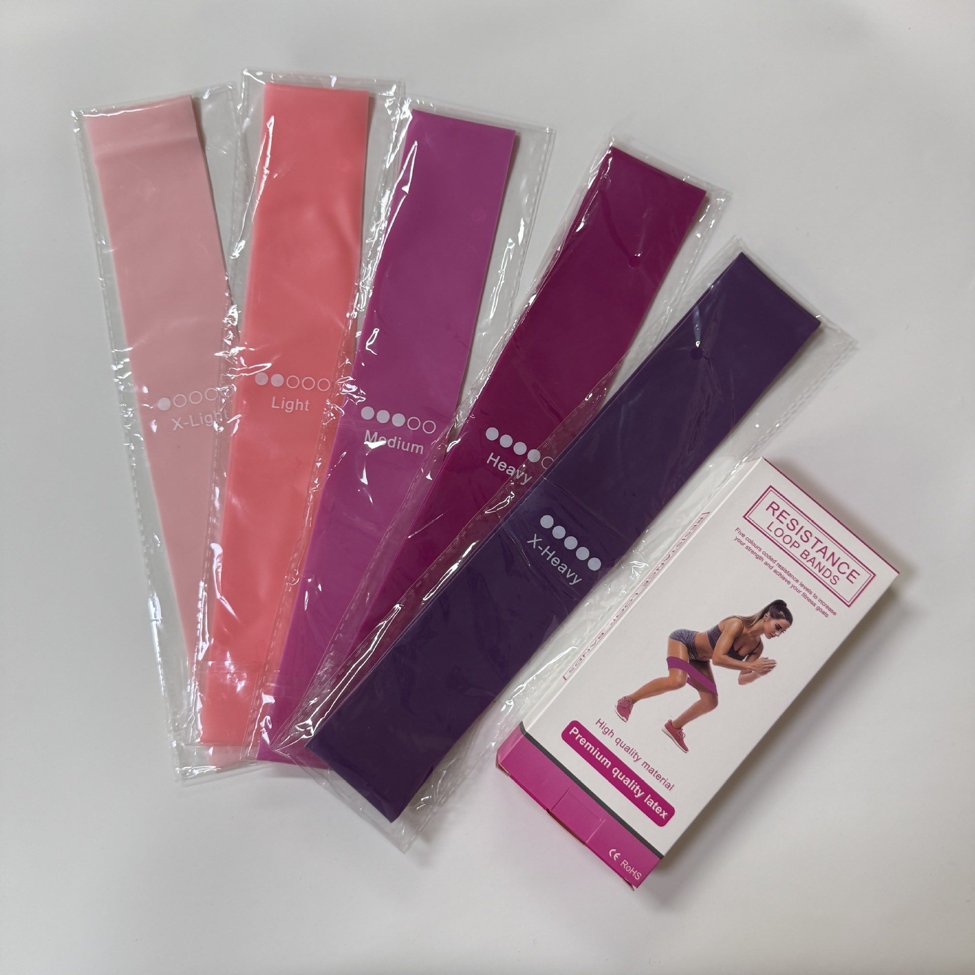 Gradient powder set with intensity scale + color box
