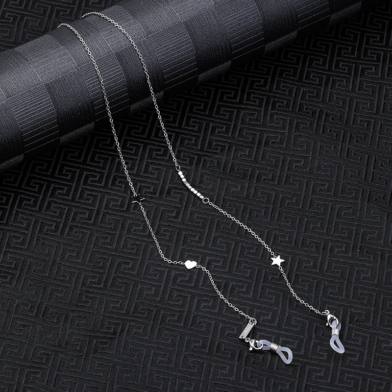 Colgar el cuello de la cadena de gafas de diamante de moda cadena de alta calidad transfronteriza acero baht mantenimiento de color diseño original gafas de sol cadena mujer image 13