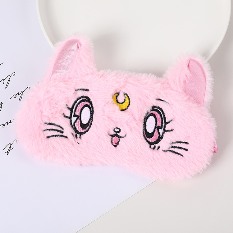 Fábrica al por mayor de felpa máscara de ojo de dibujos animados de santa claus alce sombreado máscara de ojo zorro animal bolsa de hielo transpirable