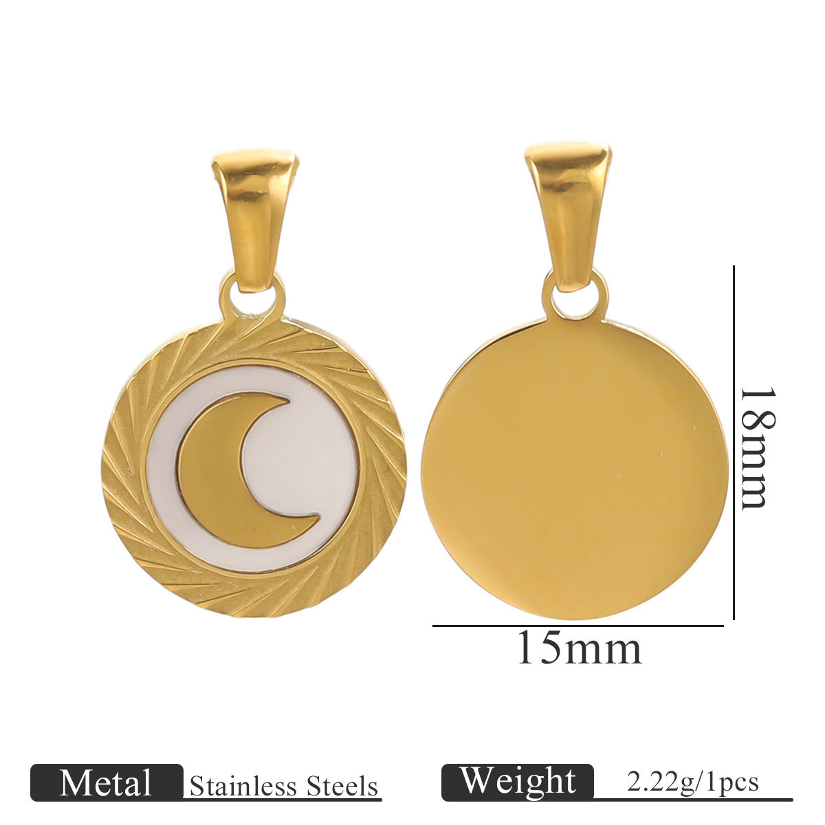 18K acero inoxidable conchas naturales multi-tipo colgante colgante DIY accesorios accesorios al por mayor