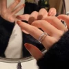 Ring with stone with zircon