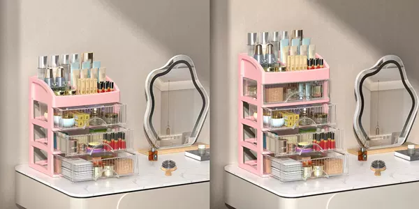 Crown white and pink (4 layers of 3 draws + 5 layers of 4 draws)