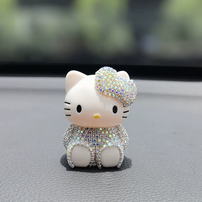 Kt Air Outlet Aromatherapy Clip | Car ornaments - colorful-white-clothes-kitten-ornaments