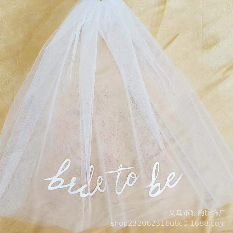 Visa de novia de despedida de soltera popular europea y americana Visa de novia de doble capa Visa de peine Visa artesanal de estampado en caliente