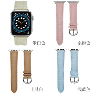 Suitable for new apple watch8 strap iwatch s7 strap cowhide iwatch8/7/6/5 apple strap