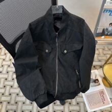 cleanfit棕色短款哈灵顿夹克美式复古工装外套男潮牌飞行员棒球服