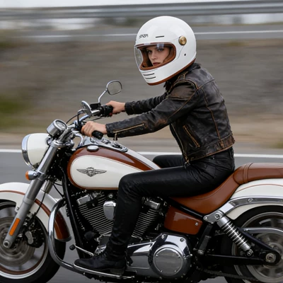 Cross-Border Dot Certified Retro Motosiklet kaskı (dəbilqə)