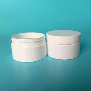 68 teeth 100ml wide mouth plastic packaging jar 71*43mm food grade pet white shading cosmetic cream bottle
