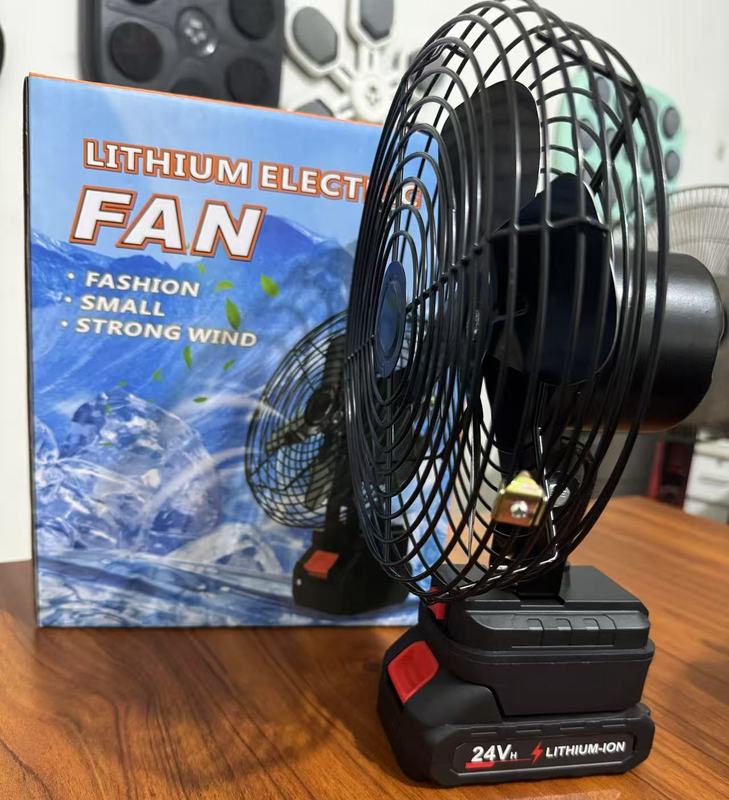8inch メタル充電式リチウム電池ファン超長バッテリー寿命ポータブル屋外キャンプマキタワイヤレステーブルファン|undefined