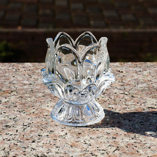 Crystal Glass Lotus Candy Candle Cup для Buddha Lights Castid Light