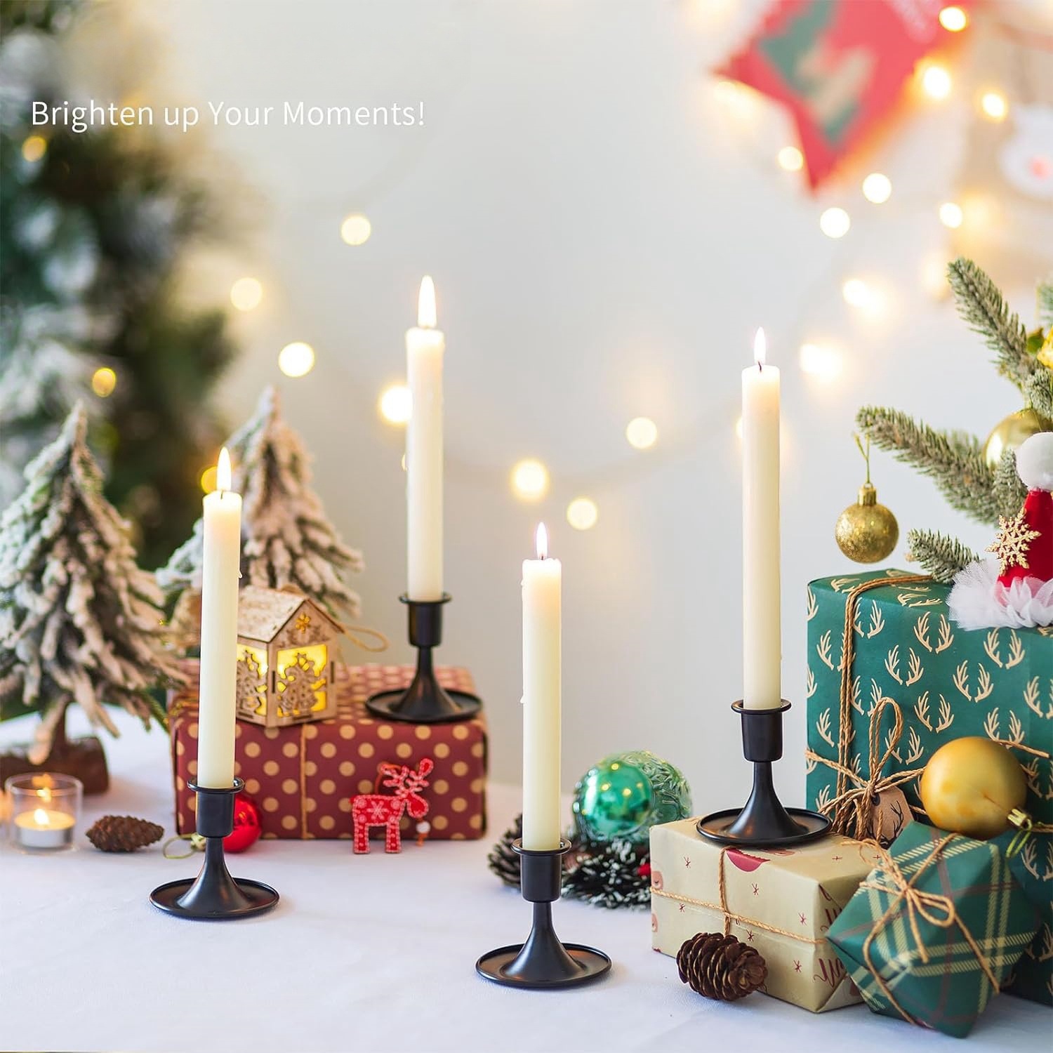 Fábrica directa transfronteriza altavoces europeos retro tablero de acero negro decoración romántica de cena a la luz de velas