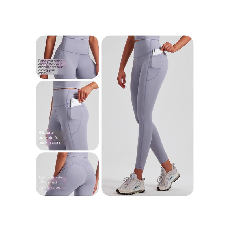 Amazon wish independent station cross-border explosives women's tight casual pocket sports yoga pants