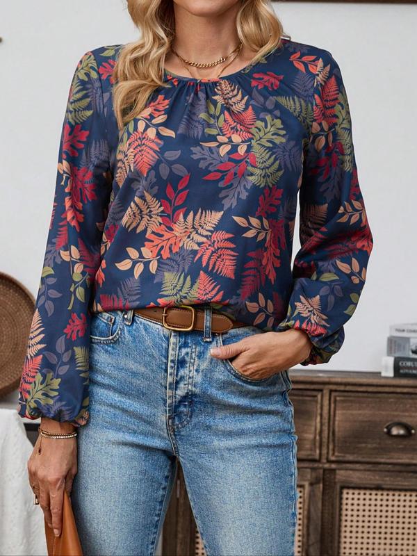 ゆったりとした文芸春夏服の大きいサイズのプリントtシャツの女性2025新型vネックファッション減齢の薄い上着の女性シャツ|undefined