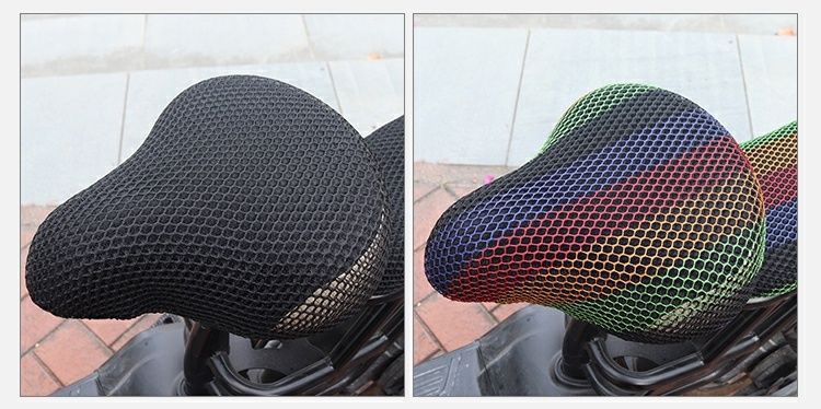 Electric Vehicle Cushion Cover Sunscreen Breathable Battery Car Double Layer Honeycomb Seat Cover Four Seasons Universal Electric Bicycle Cushion
