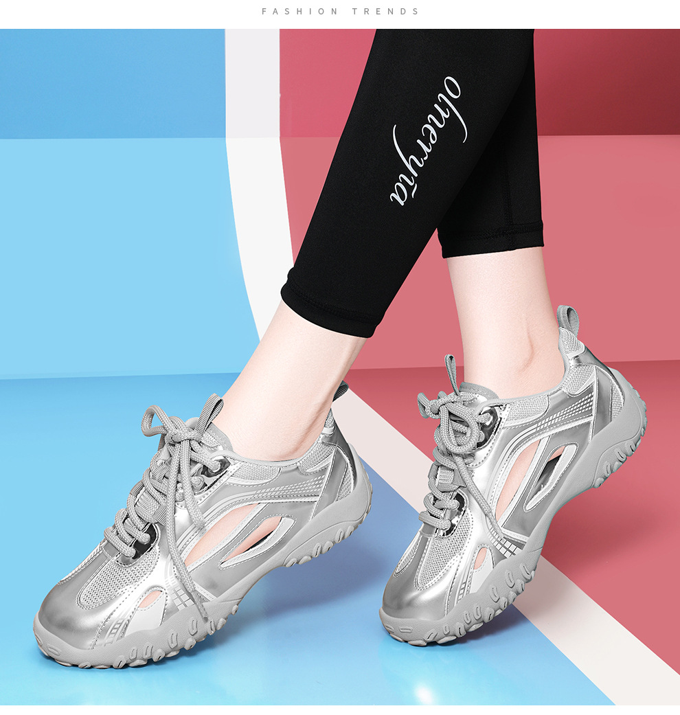 Giày sneaker nữ lưới rỗng thoáng khí mùa hè 2025 — JST 7216m màu, JST 7216 bạc chi tiết 6