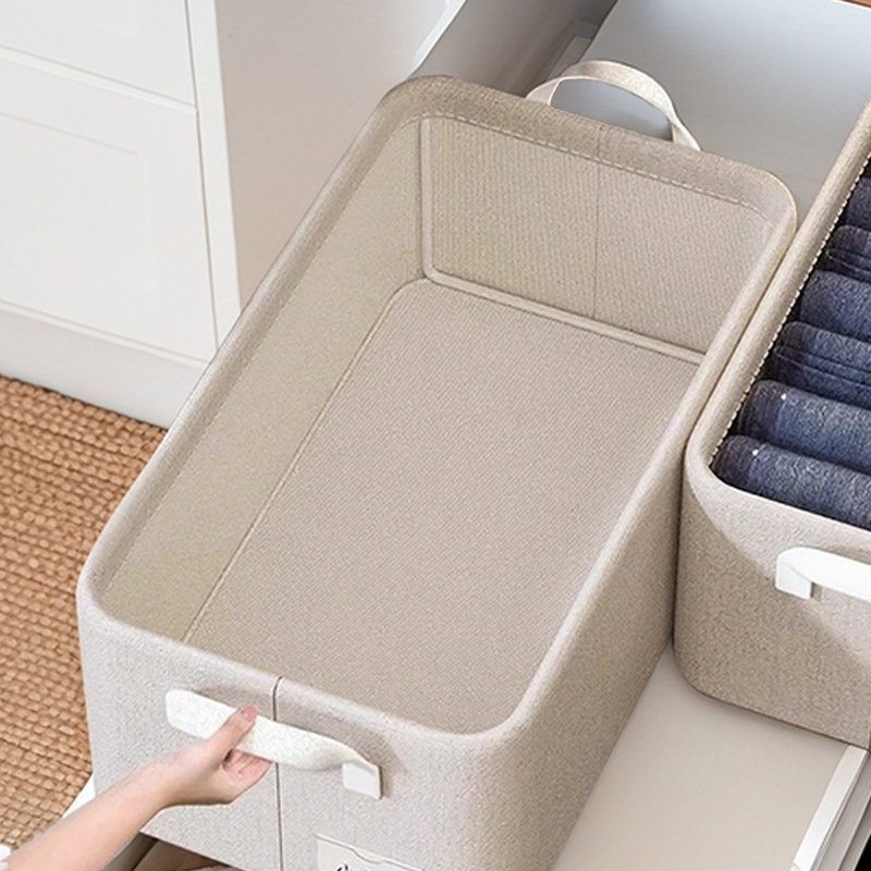 衣柜杂物收纳盒整理分层抽屉式可折叠桌面收纳盒特大号布艺收纳盒