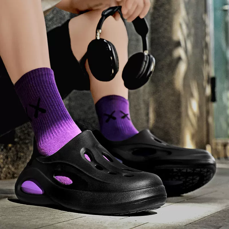 eva踩屎感包头洞洞鞋男士夏季户外沙滩溯溪涉水外穿防滑耐磨凉鞋