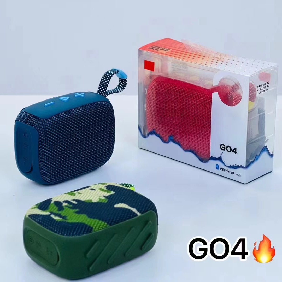 Ventas transfronterizas calientes nuevas GO4 portátiles inalámbricos Bluetooth audio subwoofer de alta calidad de sonido tarjeta de enchufe para correr al aire libre