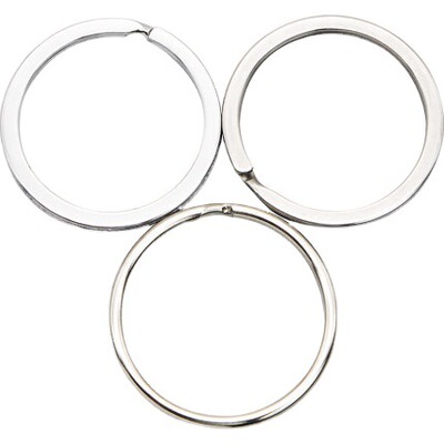 供应无镍白K平面钥匙环 不锈钢304钥匙圈 金属钥匙扣 圆形光圈