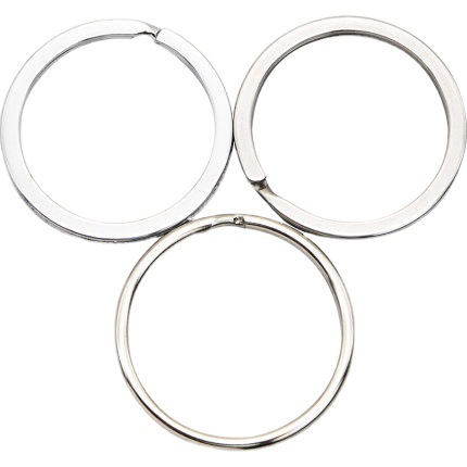 供应无镍白K平面钥匙环 不锈钢304钥匙圈 金属钥匙扣 圆形光圈