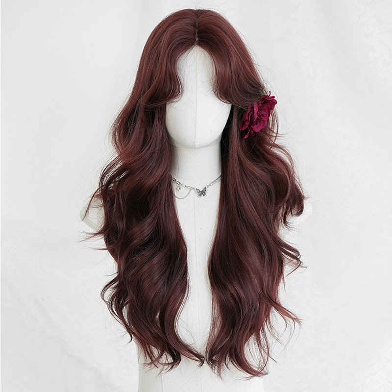 2025 new wig one-line handwoven lace long curly hair chemical fiber…