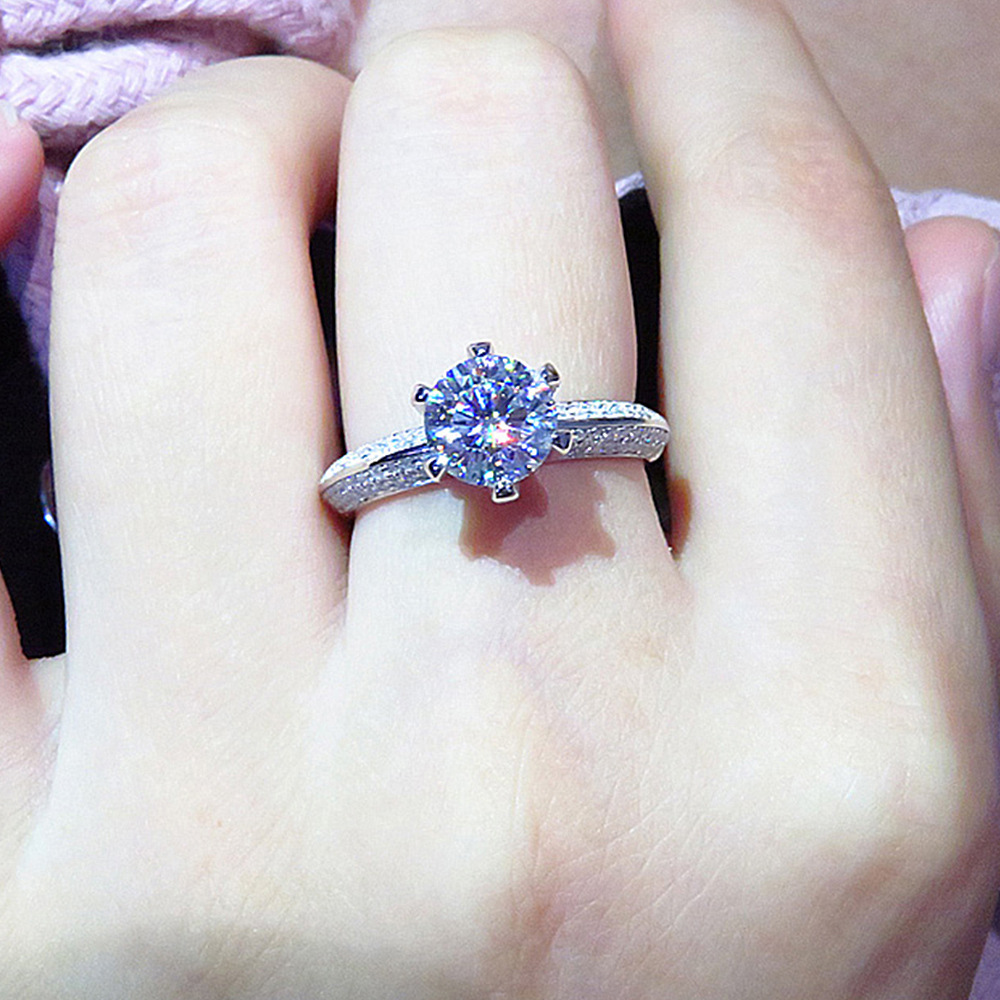 Fashion Geometric Copper Inlay Zircon Rings 1 Piece